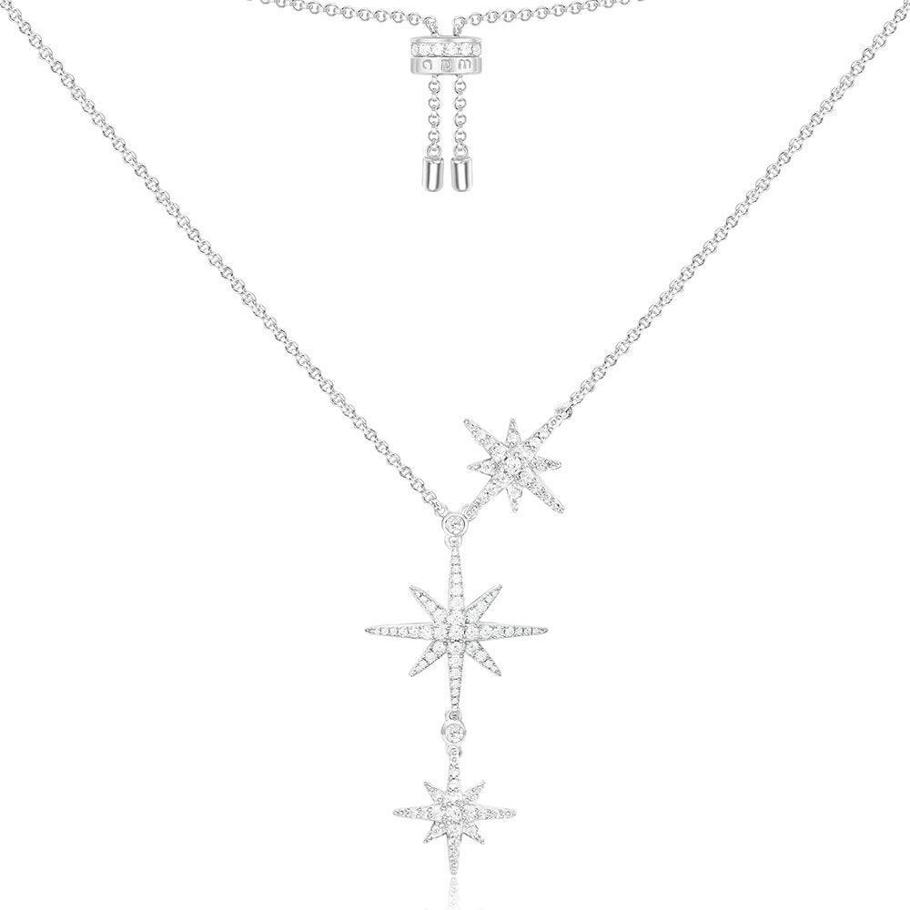 APM Triple M t orites Adjustable Necklace Silver AC3350OX