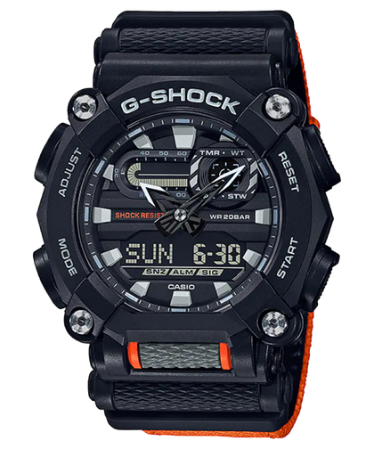 CASIO G-SHOCK Mens Analogue-Digital Quartz Watch with Fabric Strap #GA-900C-1A4ER