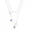 SWAROVSKI Glowing Clover Necklace - Purple #5273297