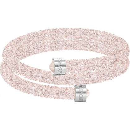 SWAROVSKI Crystaldust Double Bangle - Rose Pink - Small #5292438