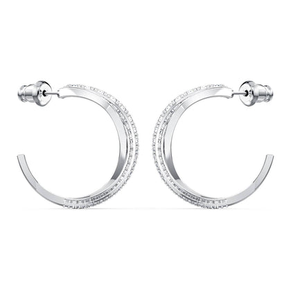 SWAROVSKI Twist Hoop Earrings - White #5563908